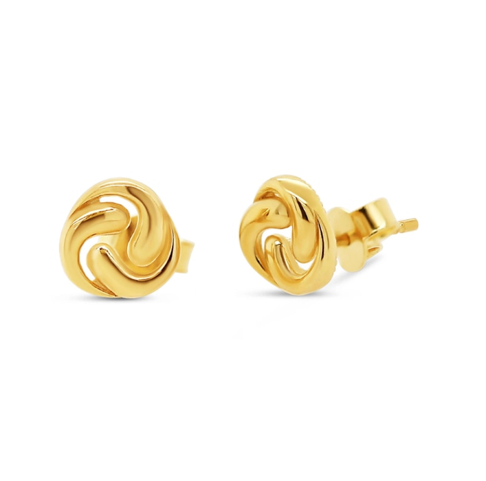 Yellow Gold Love Knot Earrings