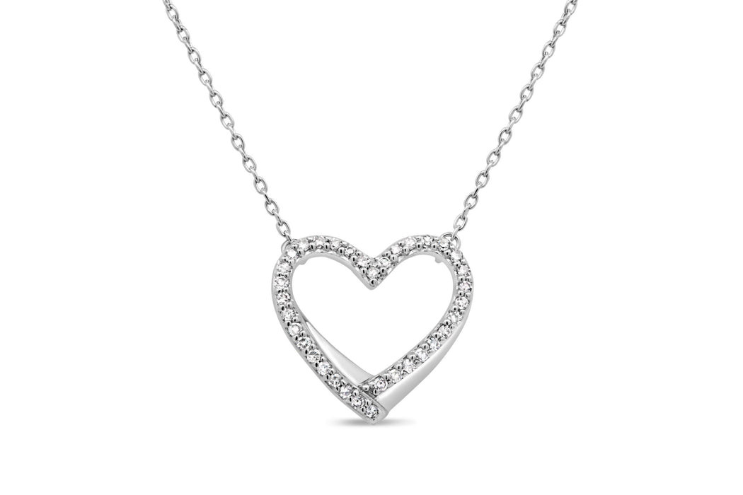 White Gold Diamond Heart Pendant