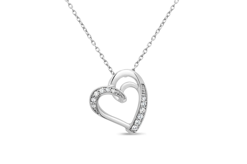 .07CT Diamond Heart Pendant