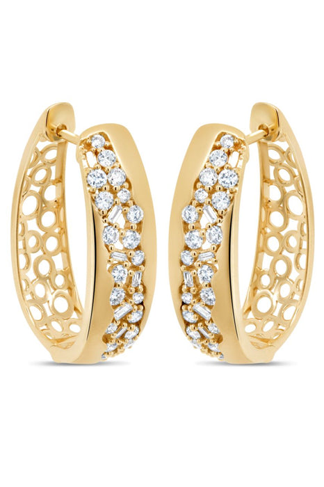 1.00 CTW Diamond Hoop Earrings