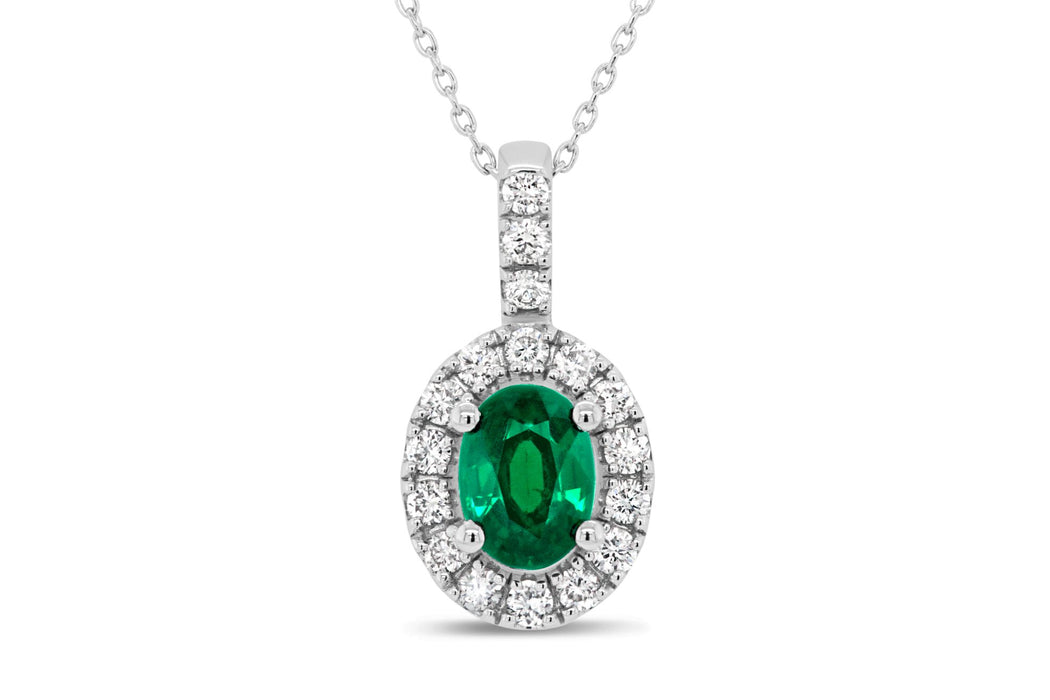 Emerald Halo Necklace