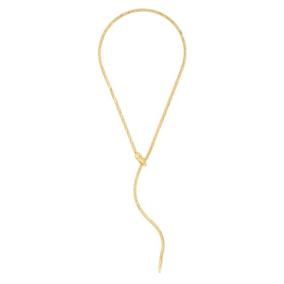 Yellow Gold Adjustable Serpent Necklace