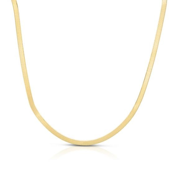 Yellow Gold Plated Herringbone Chain