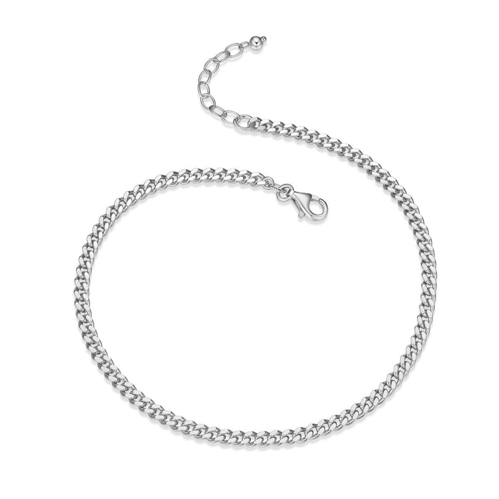 Sterling Silver Curb Anklet