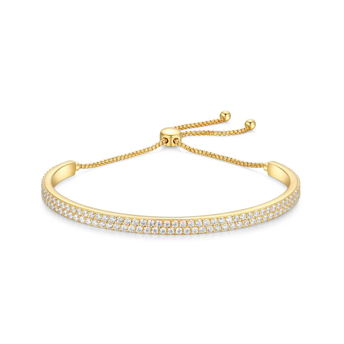 Gold Plated Pave Bangle