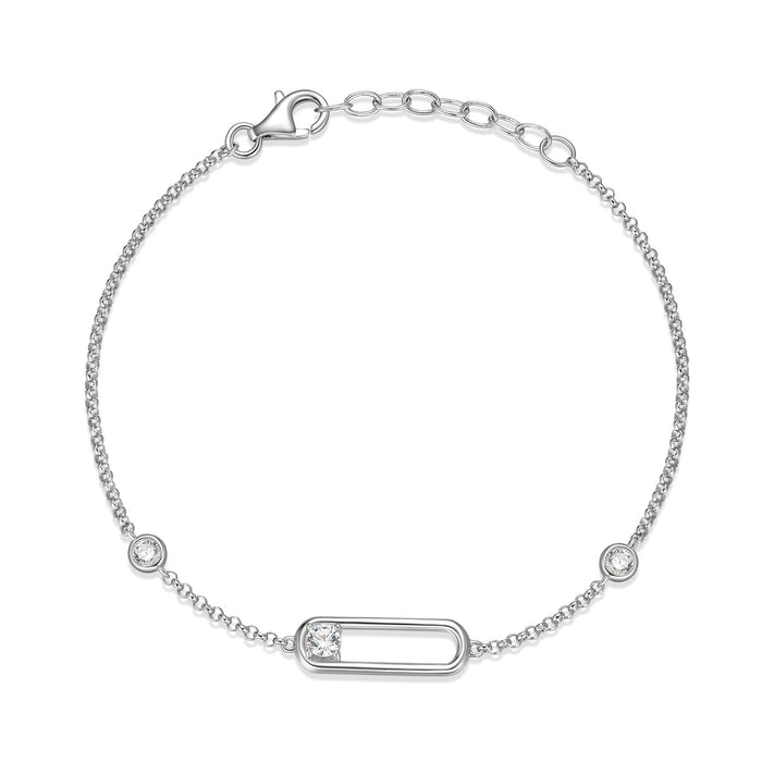 Sterling Silver Paperclip Bracelet