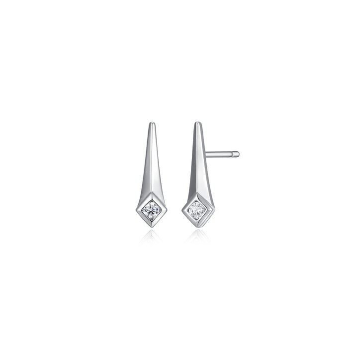 Sterling Silver CZ Stud Earrings