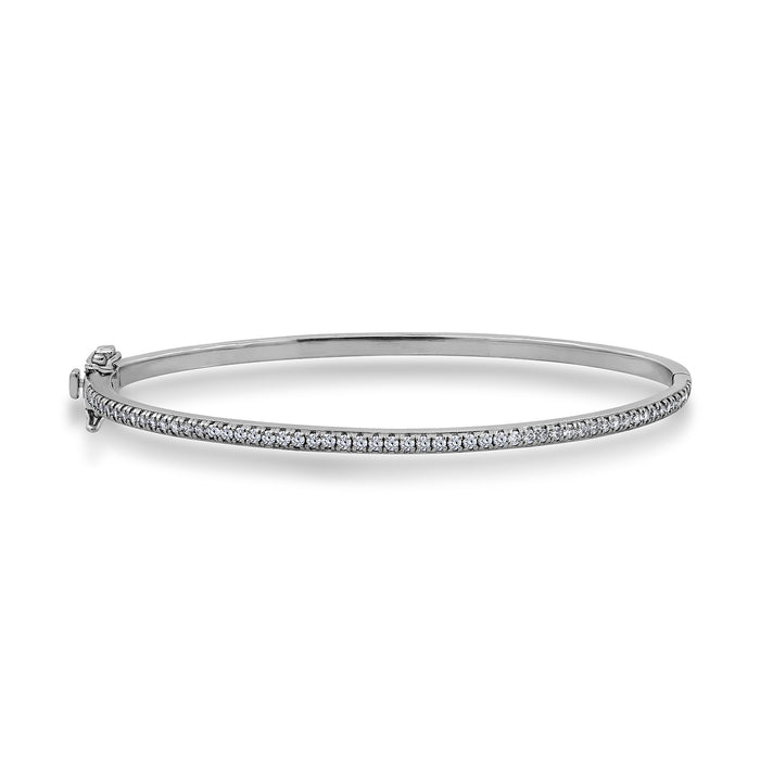 Casablanca Silver Hinged Bangle Bracelet