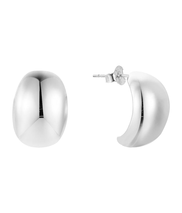 Casablanca Sterling Silver Dome Drop Earrings