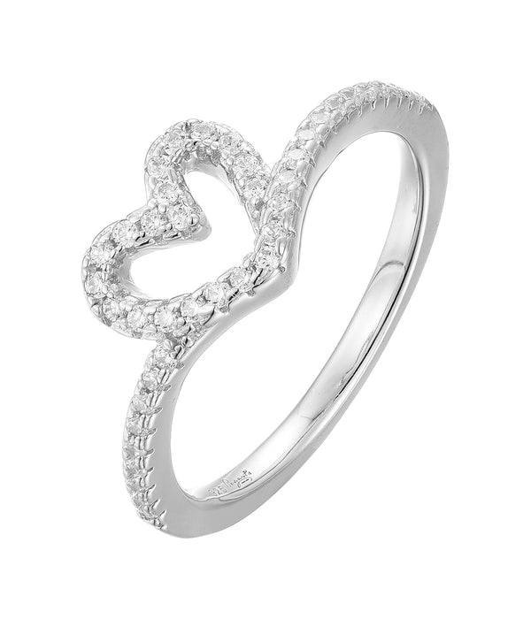 Casablanca Wish CZ Heart Ring