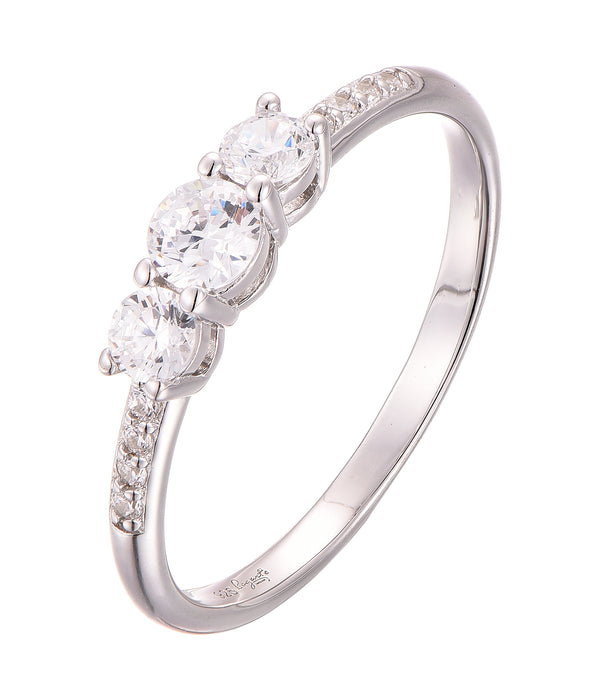 Casablanca Three Stone CZ Ring