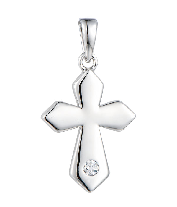 Casablanca Silver Cross Necklace