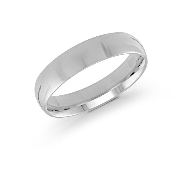 5mm White Gold Men's Wedding Band