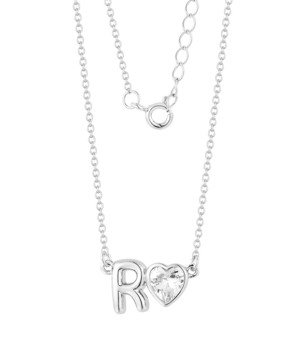 Casablanca Initial Heart Sterling Silver Necklace