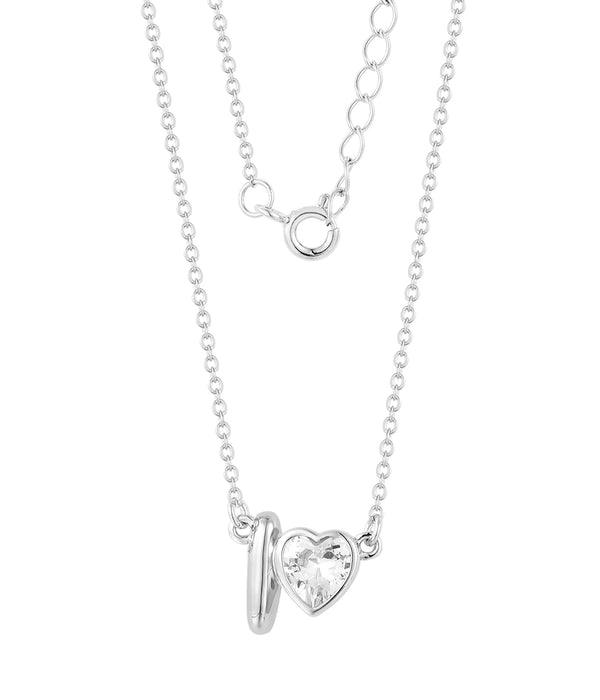 Casablanca Initial Heart Sterling Silver Necklace