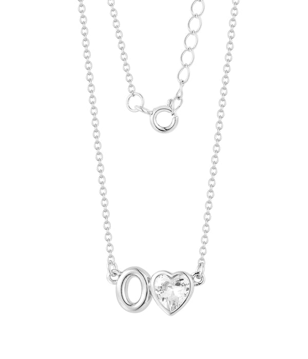 Casablanca Initial Heart Sterling Silver Necklace