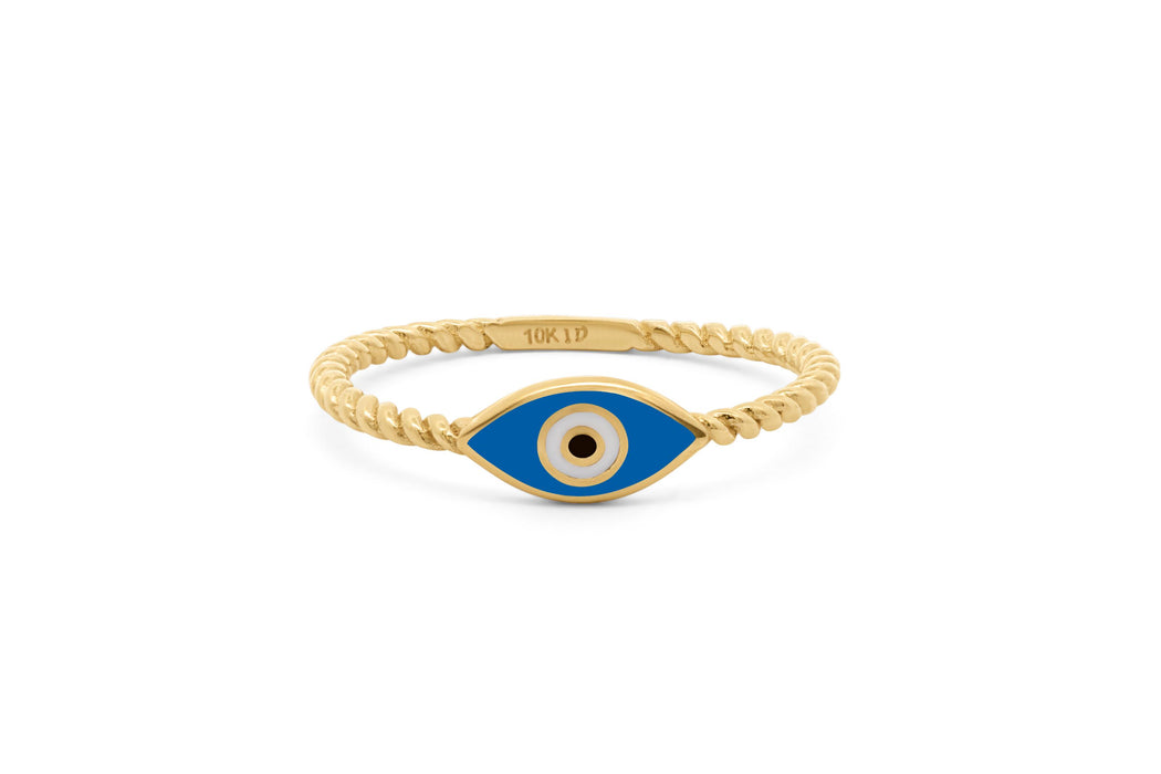 Yellow Gold Evil Eye Anklet