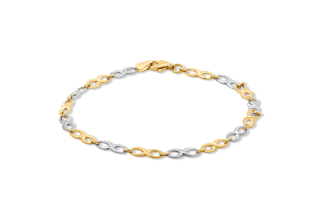 Two Tone Infinity Bracelet