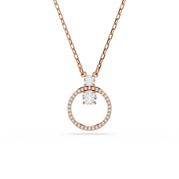 Swarovski Constella Rose Circle Pendant & Chain