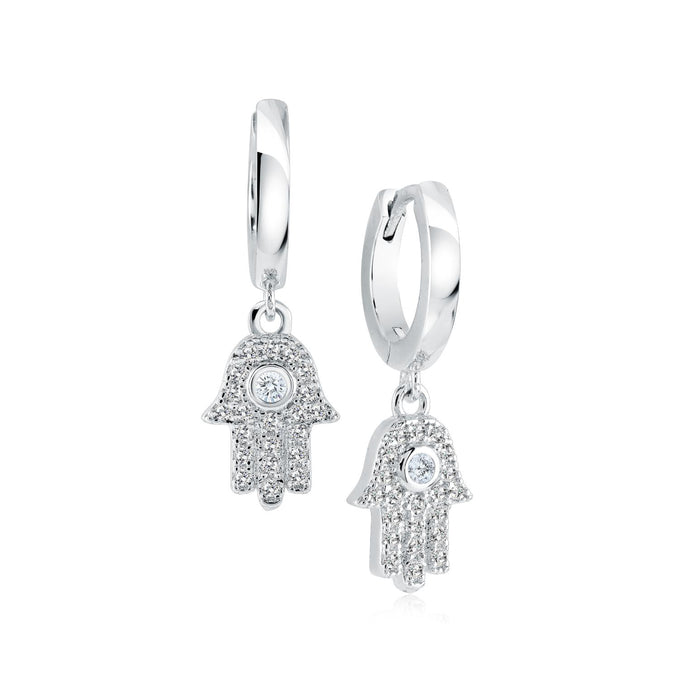 Italgem Stainless Steel Hamsa Earrings