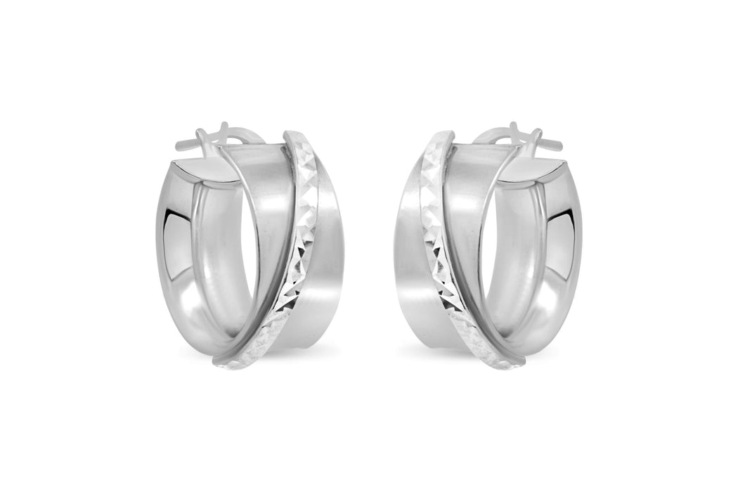 Casablanca Wide Polish Hoop Earrings