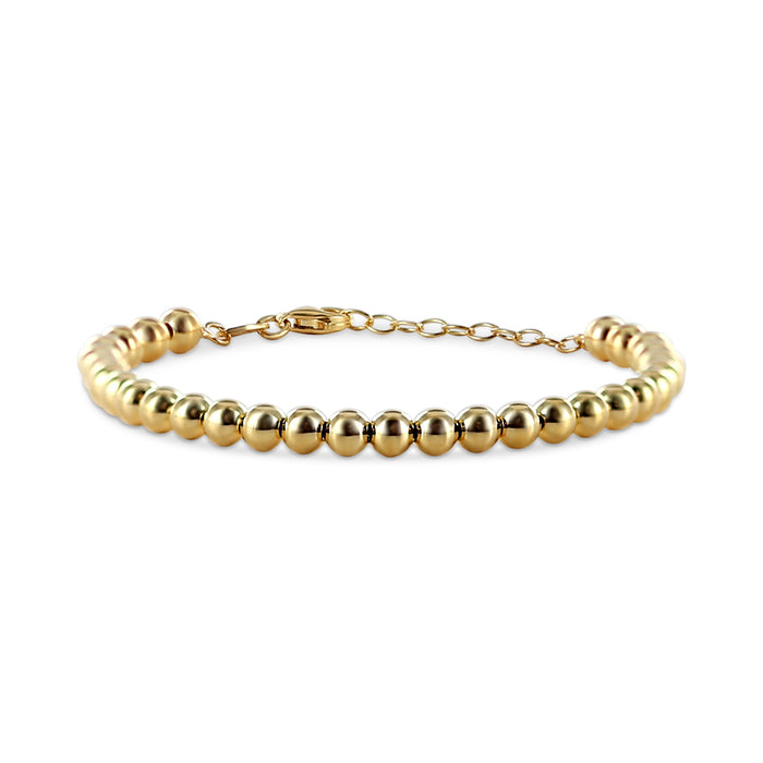 Casablanca 5MM Gold Plated Sterling Silver Beaded Bracelet