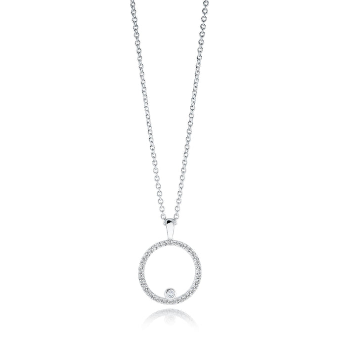 Italgem Stainless Steel & Gold Plated Circle Necklace