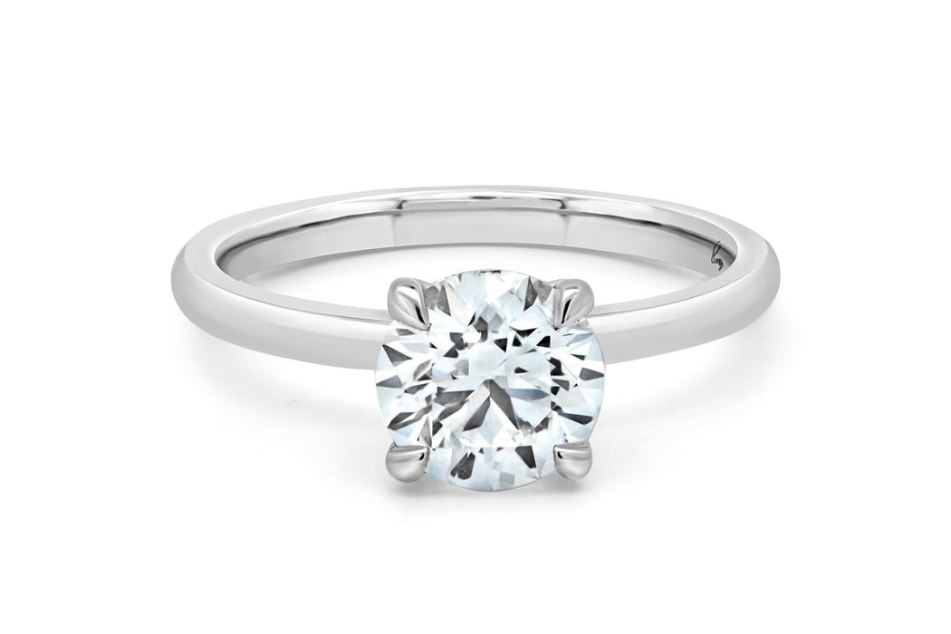 1.54CT.D.W Lab Grown Round White Gold Engagement Ring