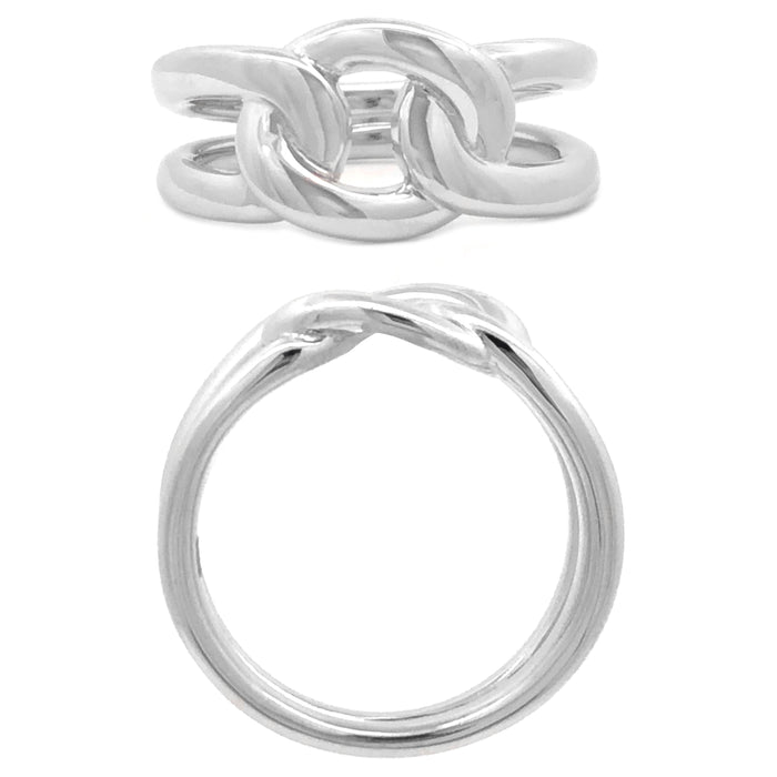 Casablanca Silver Knot Ring