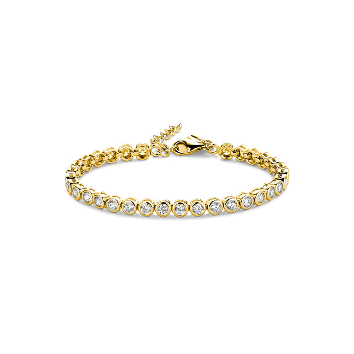 Casablanca CZ Gold Plated Sterling SilverTennis Bracelet: Medium