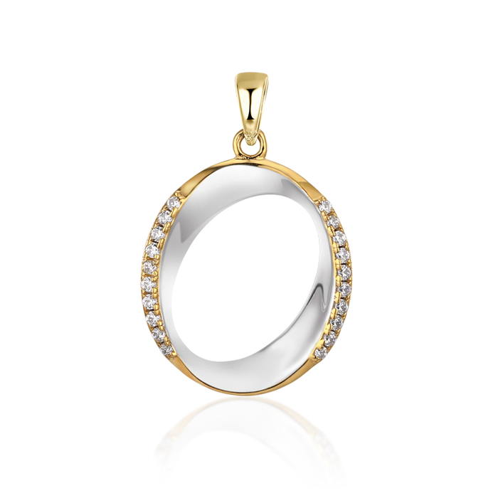 Casablanca Two Tone Circle Necklace