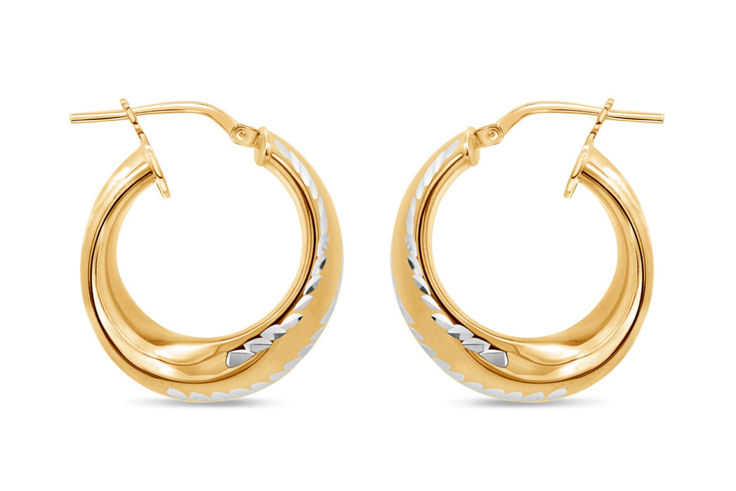 Casablanca Two-Tone Twist Cut Earrings