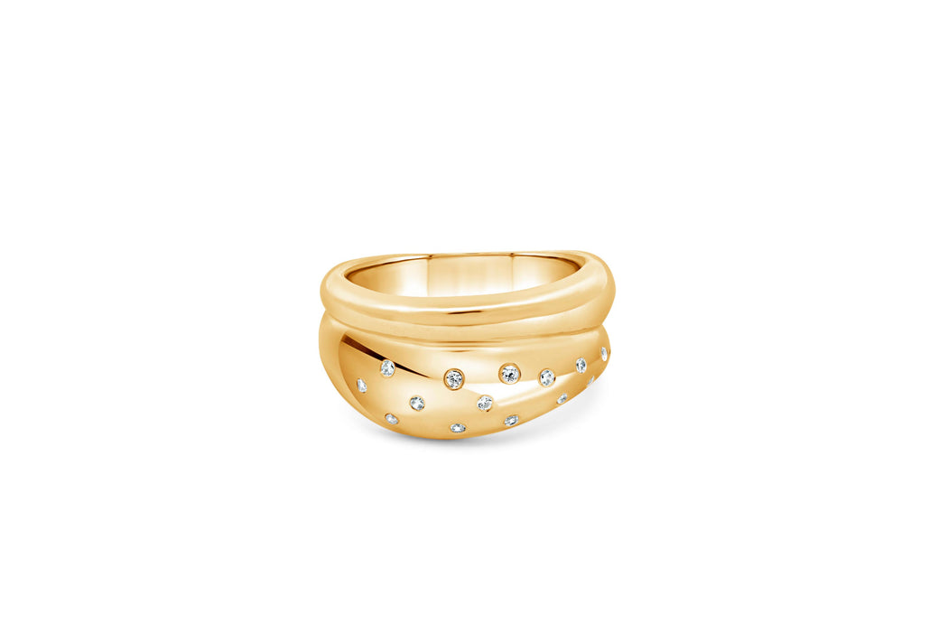 Gold Plated CZ Doom Ring