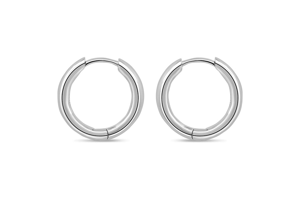 Casablanca Silver Huggie Earrings: Small