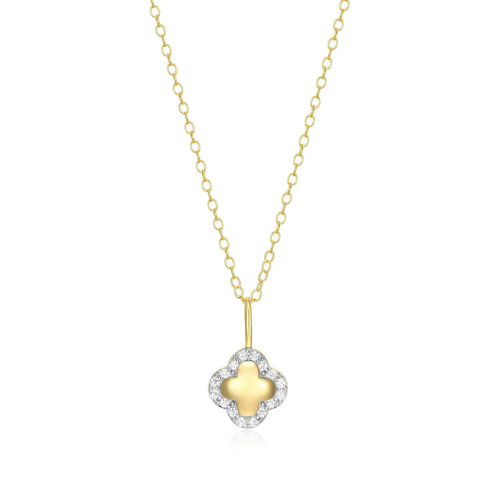 Monte Luna Gold Plated Clover Necklace