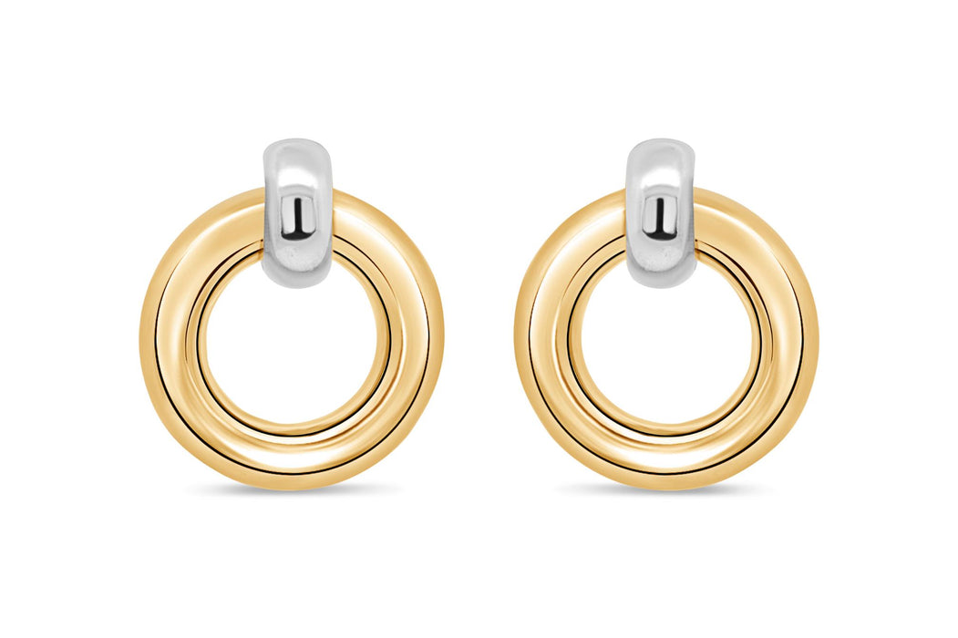 Casablanca Gold Plated Knocker Hoop Earrings