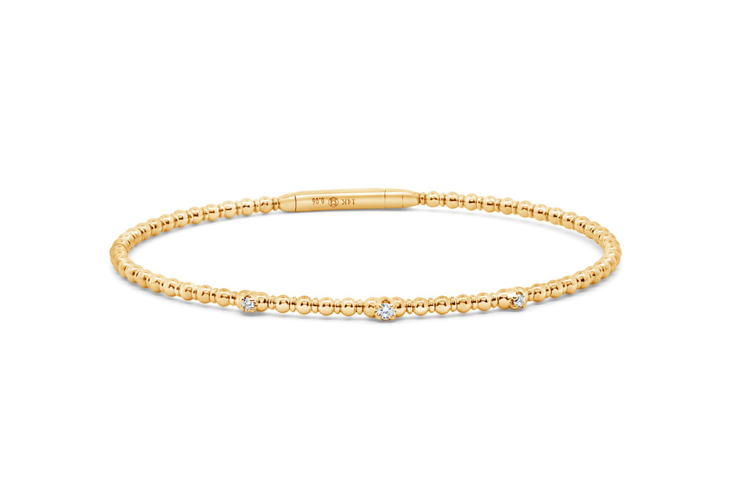 14kt Yellow Gold Diamond Bangle