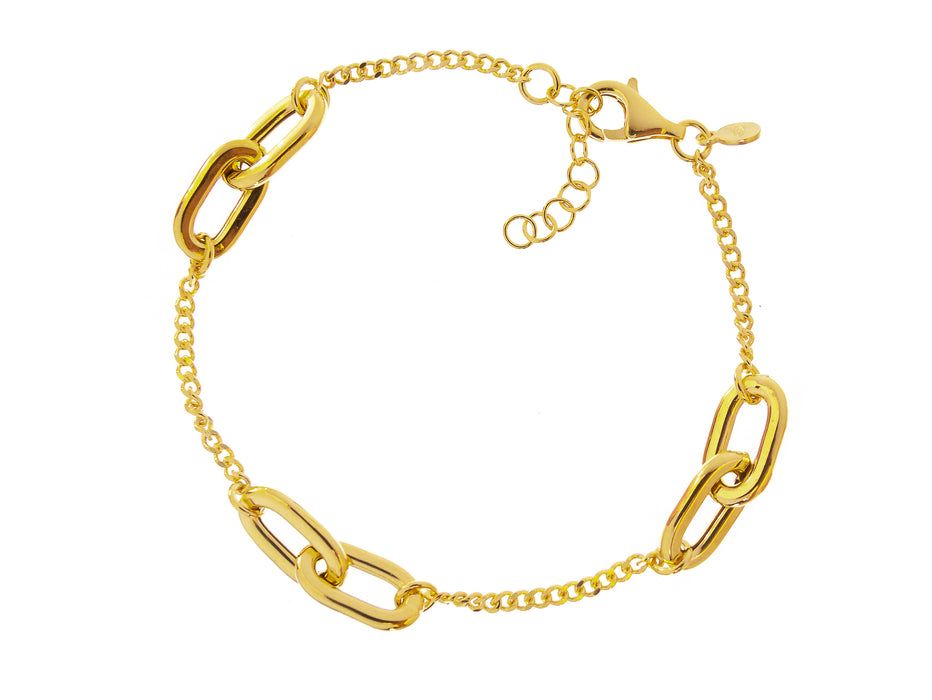 Casablanca Gold Plated Sterling Silver Link Bracelet