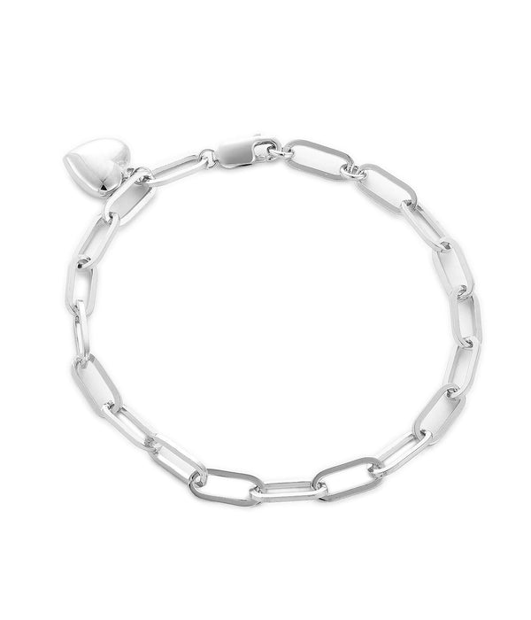 Casablanca Silver Puffy Heart Bracelet