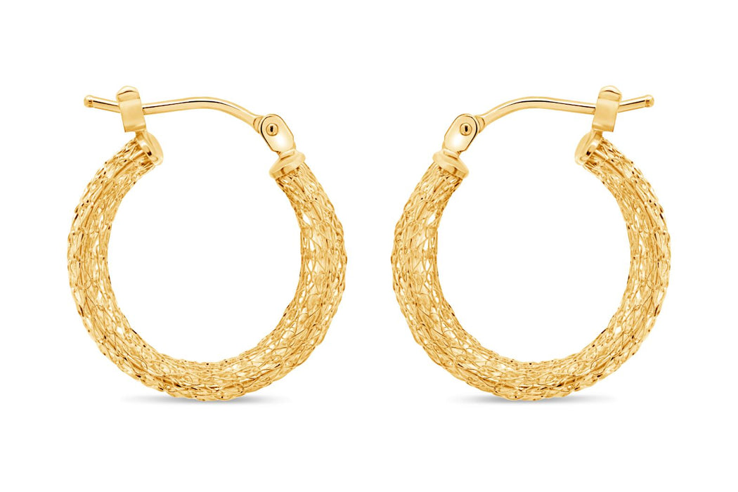 10KT Yellow Gold U Hoop Earrings