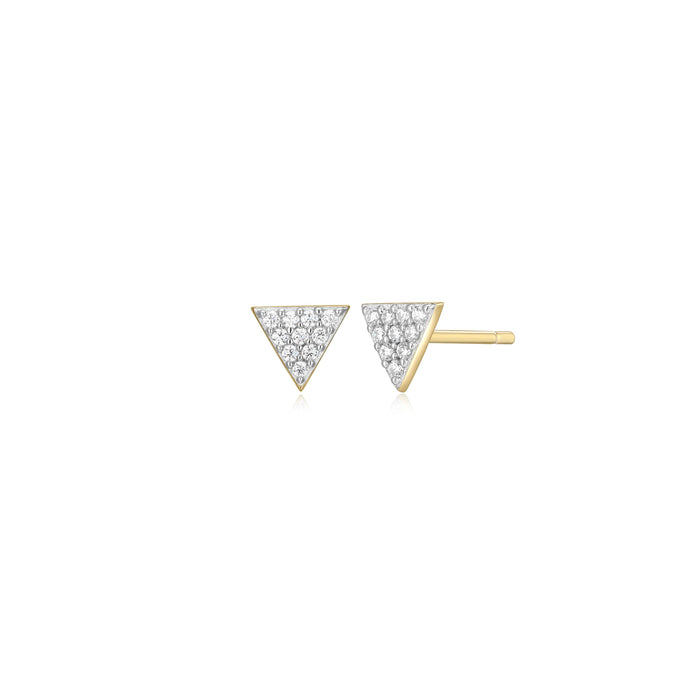 Monte Luna Gold Plated Triangle Stud Earrings