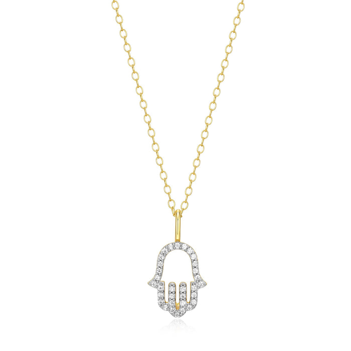 Monte Luna Gold Plated Hamsa Hand Necklace