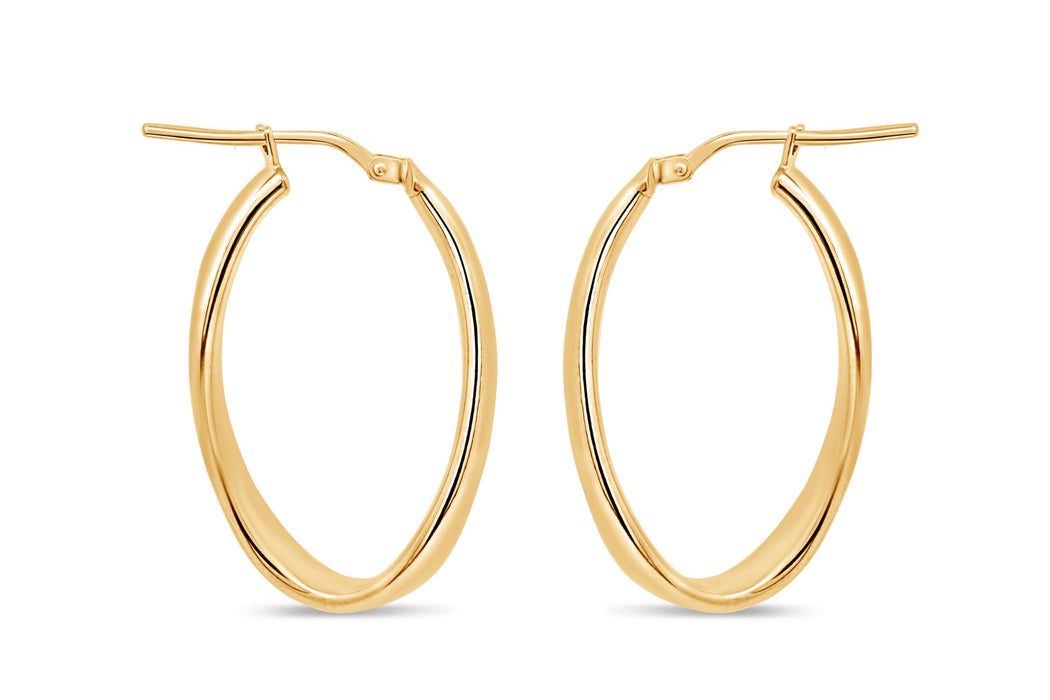 Casablanca Gold Plated Oval Twist Earrings