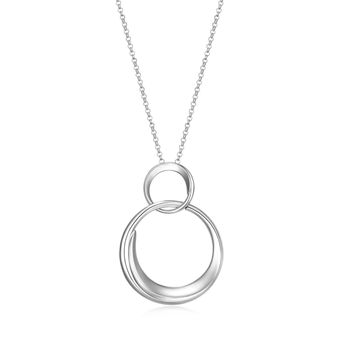 Elle Double Swirl Sterling Silver Necklace