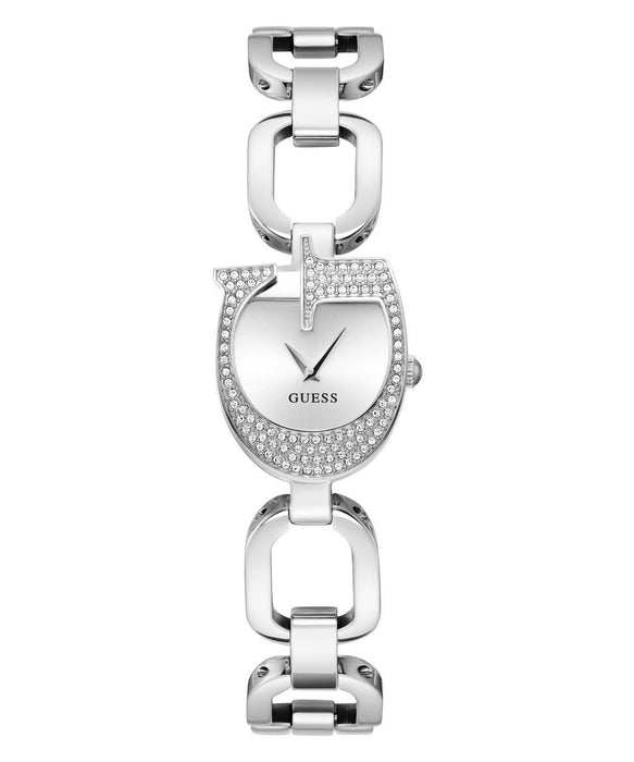 Guess Ladies Silver Tone Crystal Watch