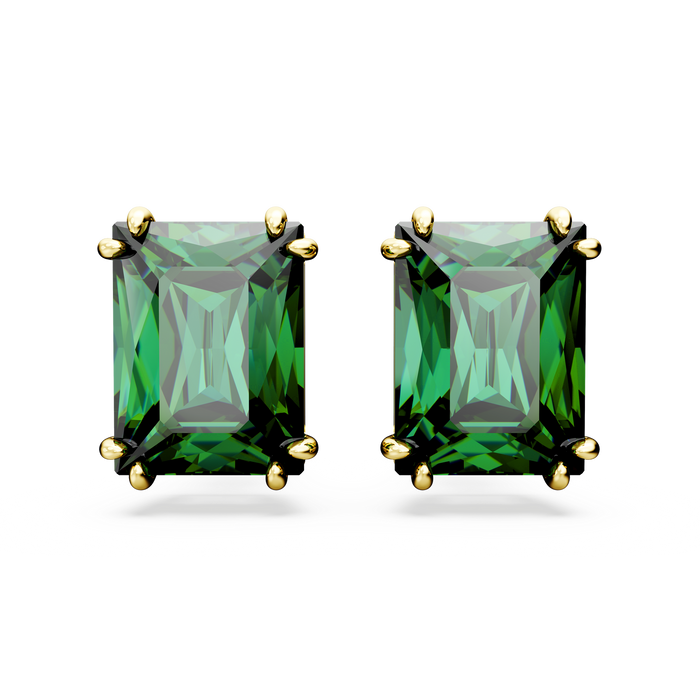 Swarovski Matrix Green Stud Earrings