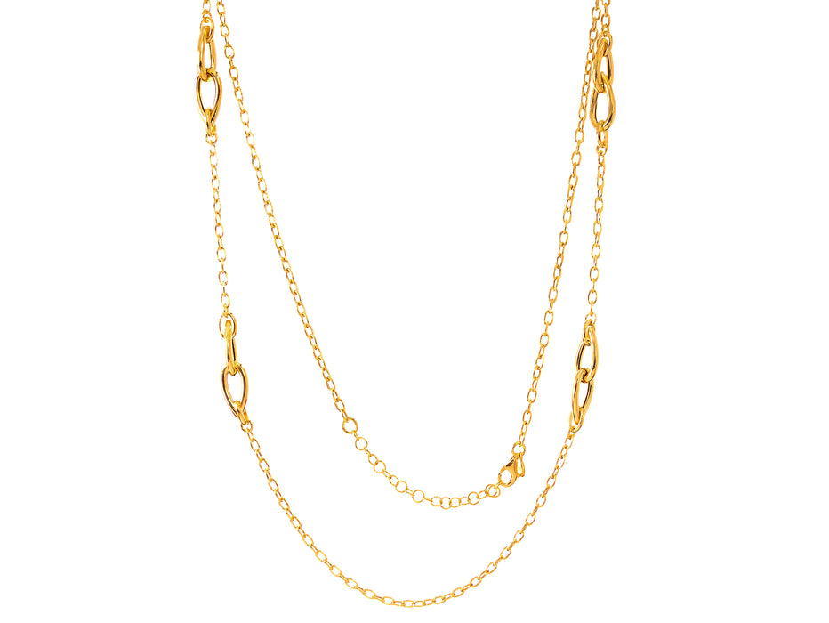 Casablanca Gold Plated Linked Necklace