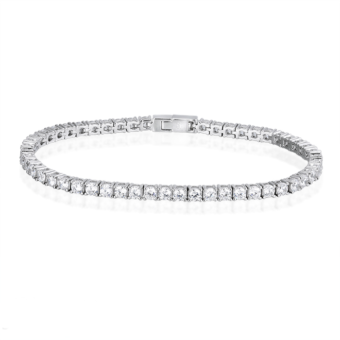 Casablanca Sterling Silver CZ Tennis Bracelet