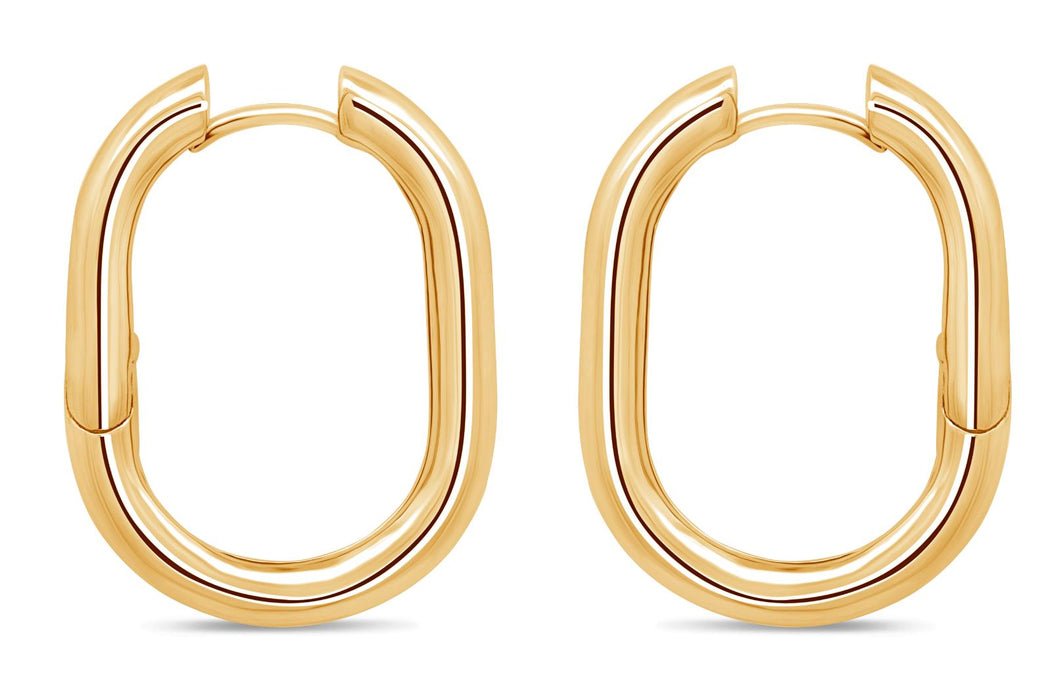 Casablanca 7MM Gold Plated Hoop Earrings