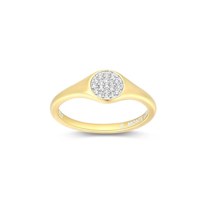 Monte Luna Gold Plated Sterling Silver Circle Ring